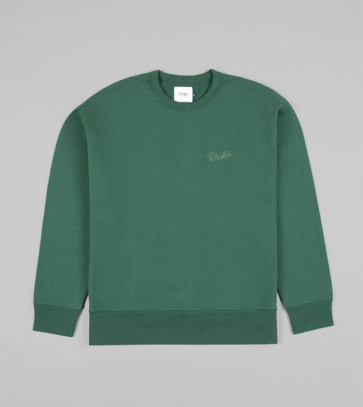 Green Chain-Stitched Cotton Sweatshirt